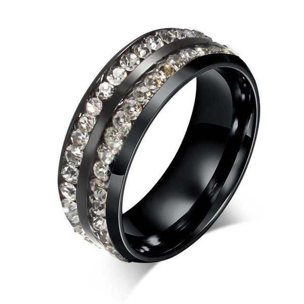 Double Cubic Zirconia Centered Ring Discounted