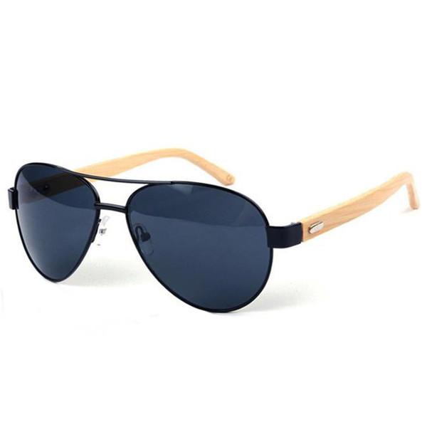 Bamboo Aviator Sunglasses