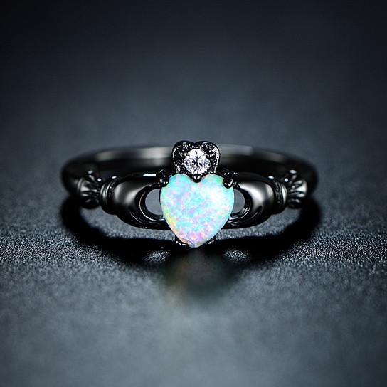 Opal Heart Ring