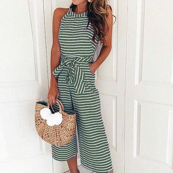 Scarlett - Casual Striped Jumpsuit